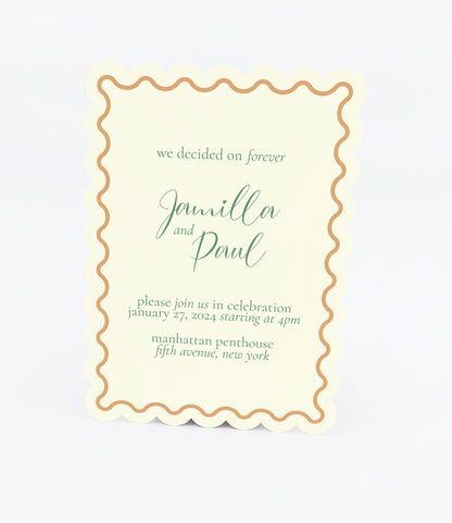 Standard Print Flat Card - Scallop Shape