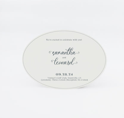 Standard Print Flat Card - Oval Shape