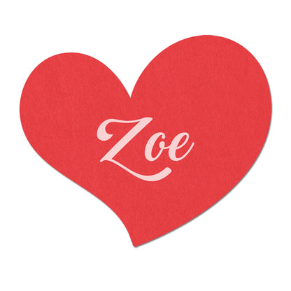 White Ink Printed Signature Shape Place Cards - Shape 20