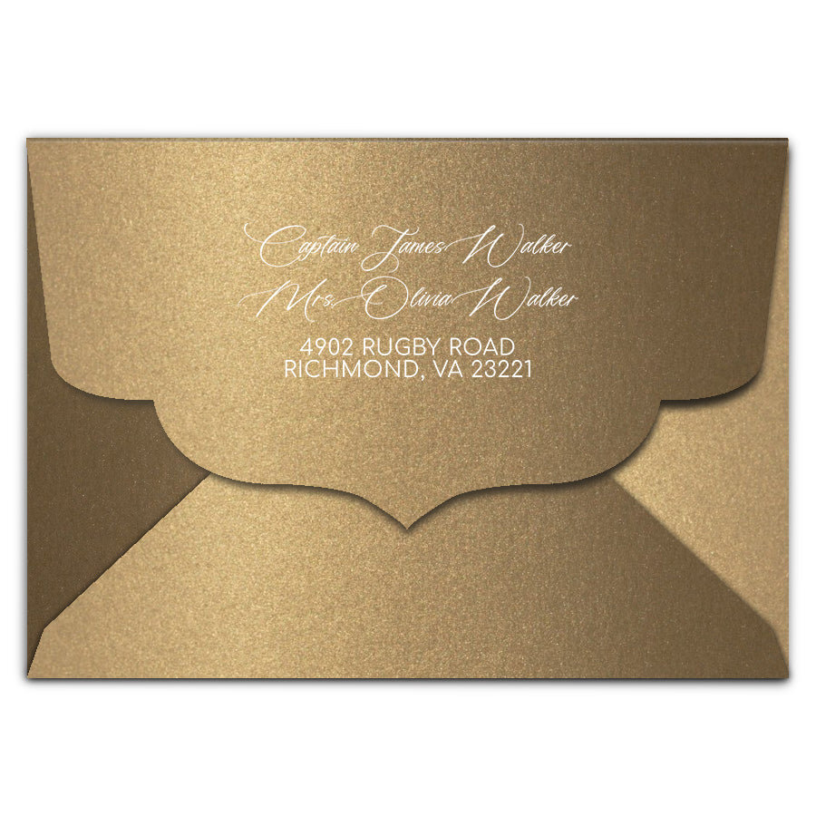 Envelope Printing | White Ink Print | Thick Shimmer Cardstock (B1 - 3.625 x 5.125 in)