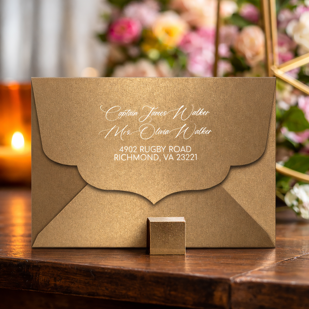 Envelope Printing | White Ink Print | Thick Shimmer Cardstock (B1 - 3.625 x 5.125 in)