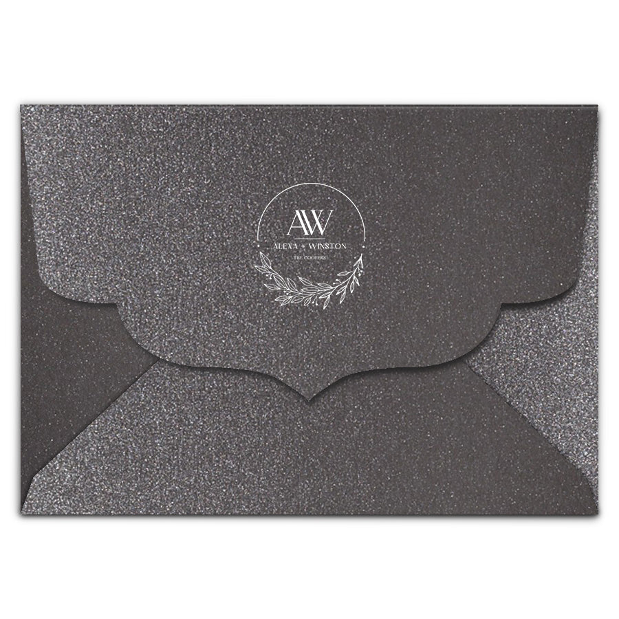 Envelope Printing | White Ink Print | Thick Shimmer Cardstock (B2 - 5.75 x 4.5 in)