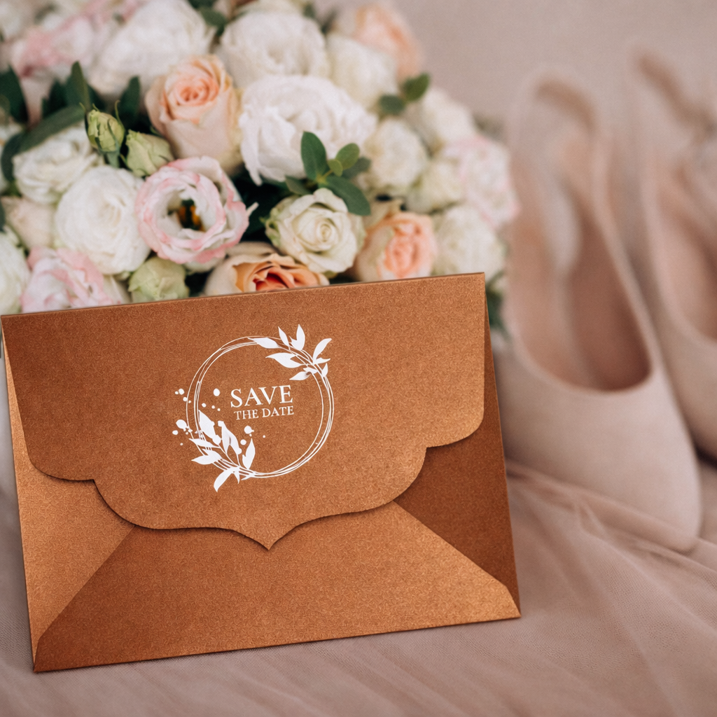 Envelope Printing | White Ink Print | Thick Shimmer Cardstock (B3 - 5.5 x 7.5 in)