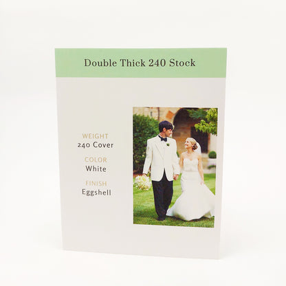 Standard Print Double Thick 240lb Flat Card - Rectangle Shape