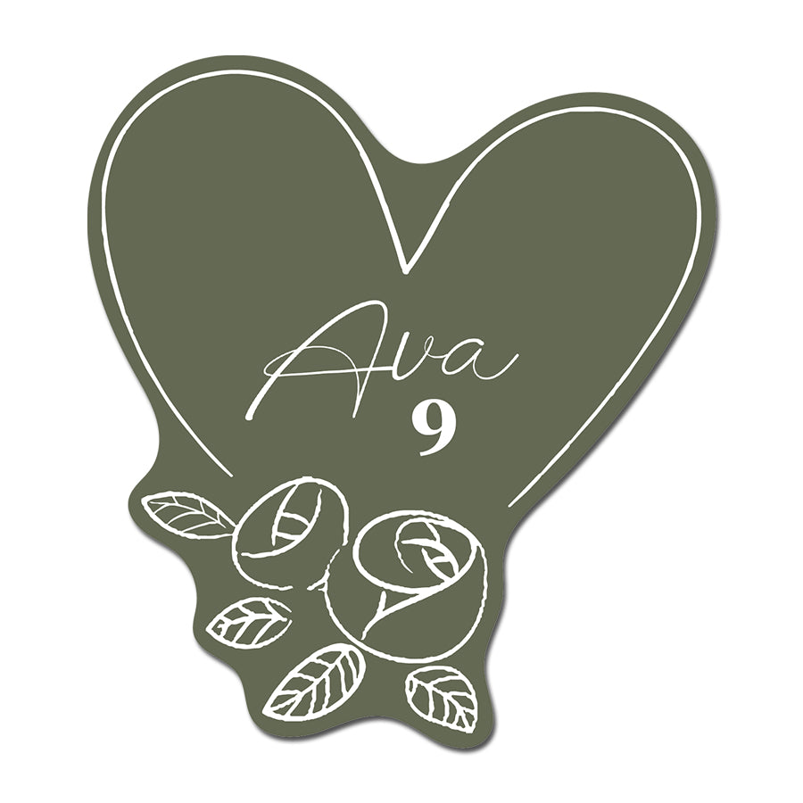 Personalized Wedding Place Cards | Semi-Custom White Ink Print | Signature Design 124