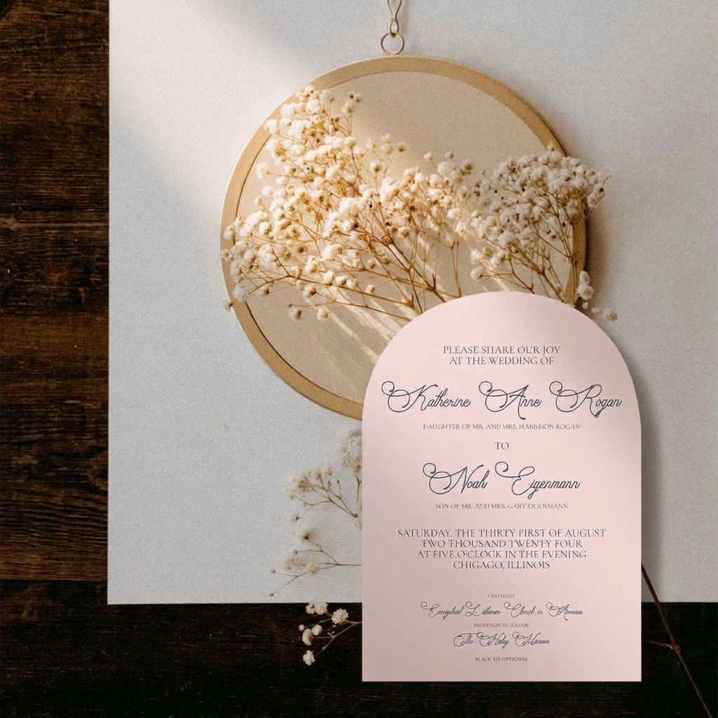 Personalized Wedding Cards | Fully Custom Print | Signature Arch Shape