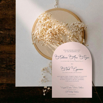 Personalized Wedding Cards | Fully Custom Print | Signature Arch Shape