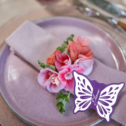 Personalized Wedding Place Cards | Semi-Custom White Ink Print | Signature Design 102