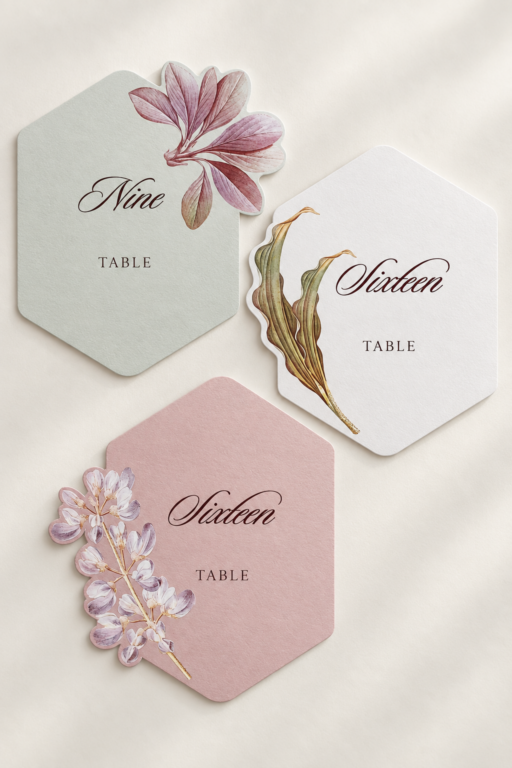 Complete Botanical Wedding Stationery PNG Template Bundle | Print-and-Cut Invitation, Signage, Menu, Place Cards & Wedding Suite - Fatima Collection