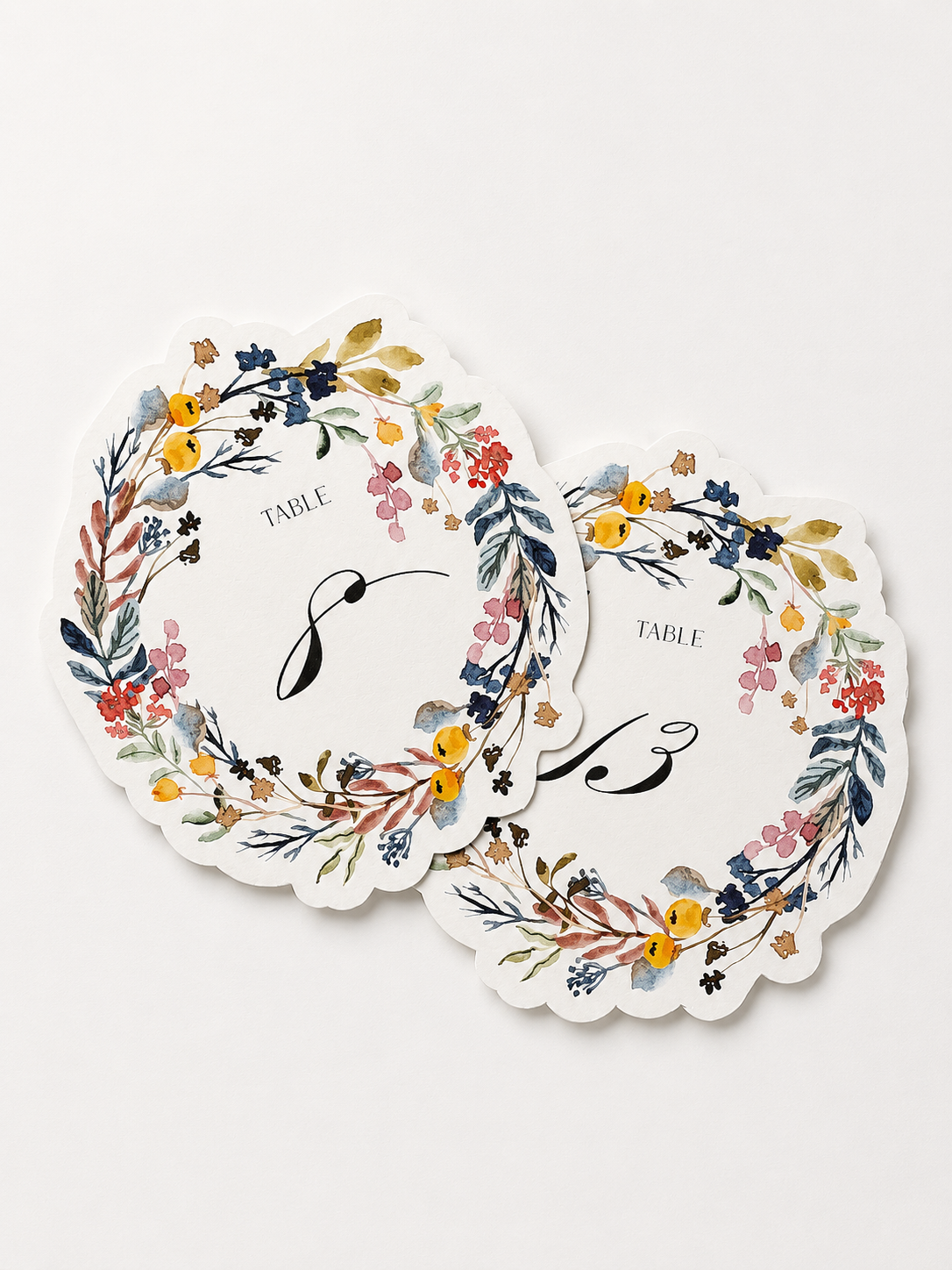 Watercolor Floral Wedding Stationery Bundle | Print-and-Cut PNG Templates | Complete DIY Wedding Suite - Cassandra Collection