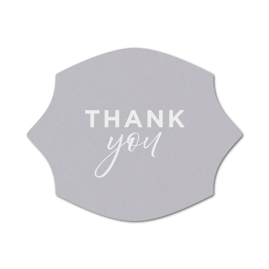 Personalized Wedding Favor Tags | Fully Custom White Ink Print | Signature Shape 31