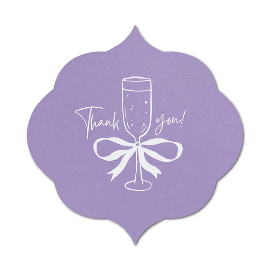 Personalized Wedding Favor Tags | Fully Custom White Ink Print | Signature Shape 36