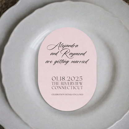 Personalized Wedding Cards | Fully Custom Print | Signature Oblong Shape