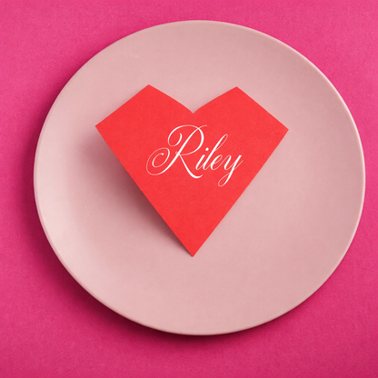 Personalized Wedding Place Cards | Fully Custom White Ink Print | Signature Shape 3