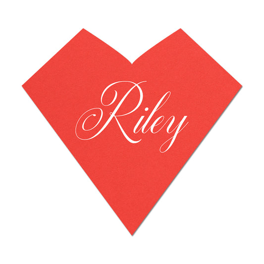 Personalized Wedding Place Cards | Fully Custom White Ink Print | Signature Shape 3