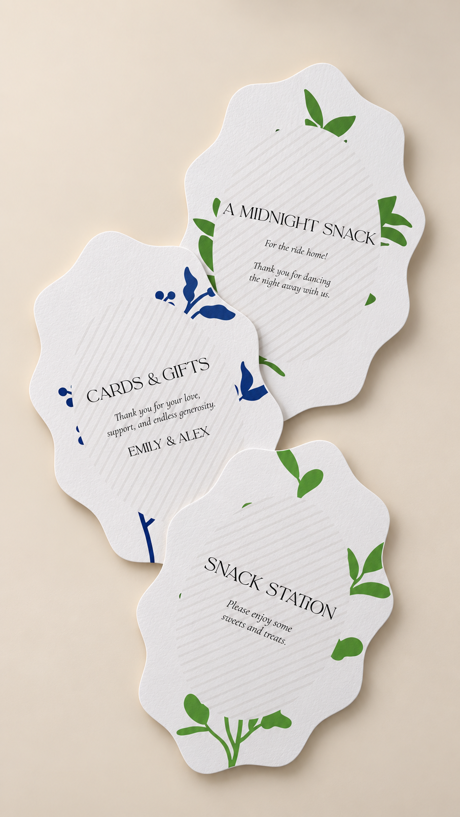 Complete Botanical Wedding Stationery PNG Template Bundle for Cricut | Print Then Cut Invitation, Signs, Menu, Place Cards & More - Diana Collection