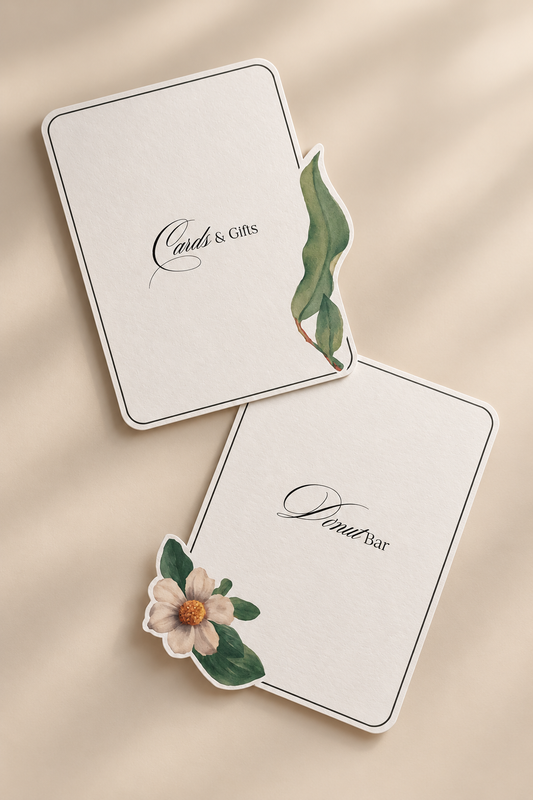 Set of 2 Wedding Table Signage PNG Templates | Print Then Cut Wedding Sign Templates - Jamaica Collection
