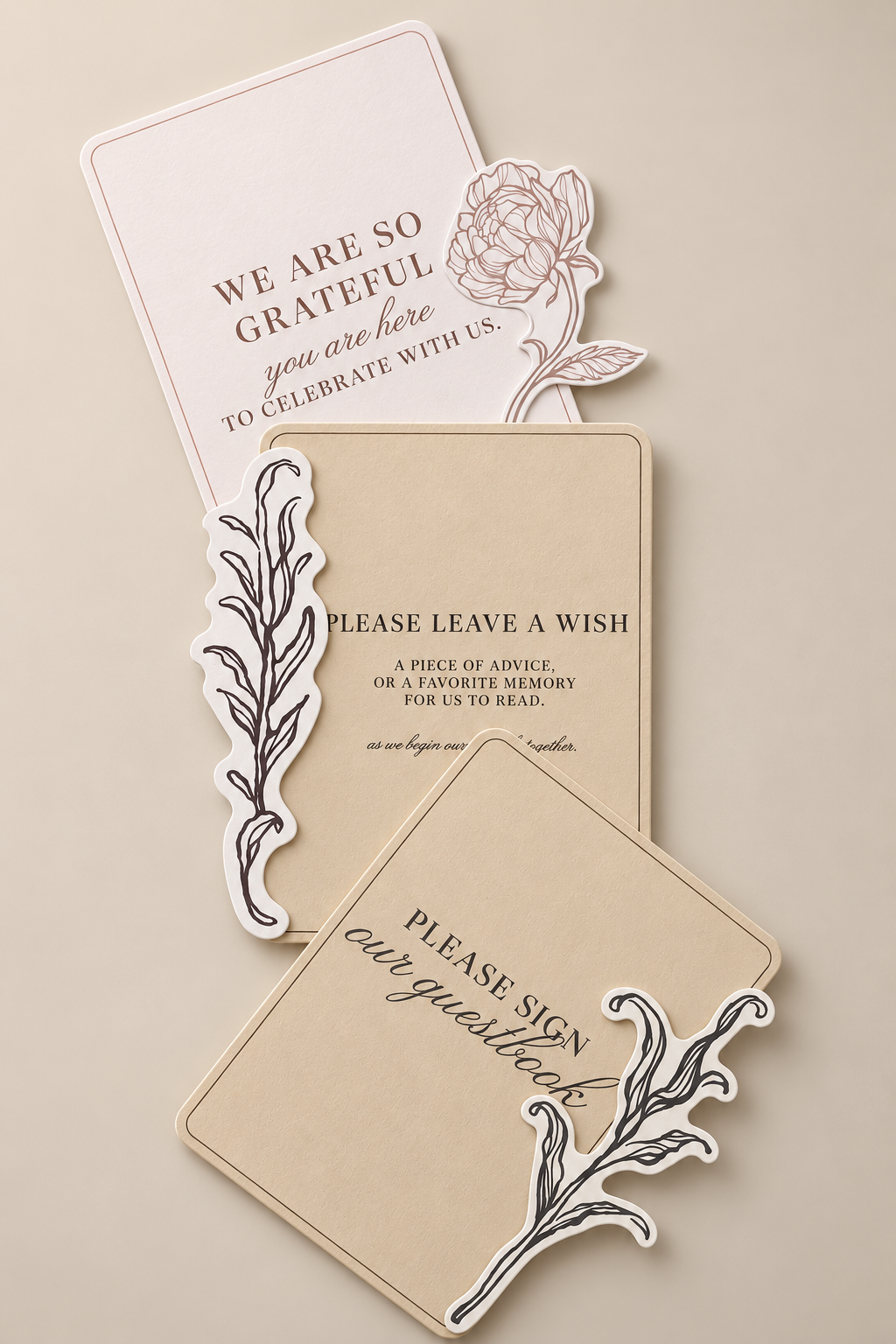 Complete Botanical Wedding Stationery Suite PNG Templates | Invitation, Signage, Menu, Place Cards, Program & More - Isabel Collection
