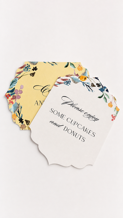 Watercolor Floral Wedding Stationery Bundle | Print-and-Cut PNG Templates | Complete DIY Wedding Suite - Cassandra Collection