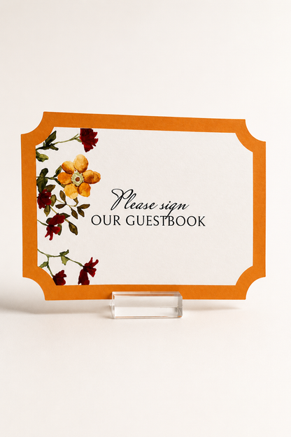 Wedding Table Sign PNG Templates | 2 Piece Print-and-Cut Wedding Signage Set - Blythe Collection