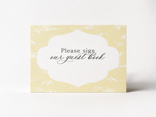 2-Piece Wedding Table Sign Template | Print-and-Cut PNG for Wedding Reception Signage - Catherine Collection