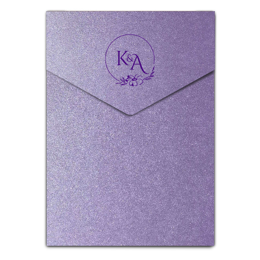 Envelope Printing | Colored Ink Print | Thick Shimmer Cardstock (A2 - 4.375 x 5.625 in)