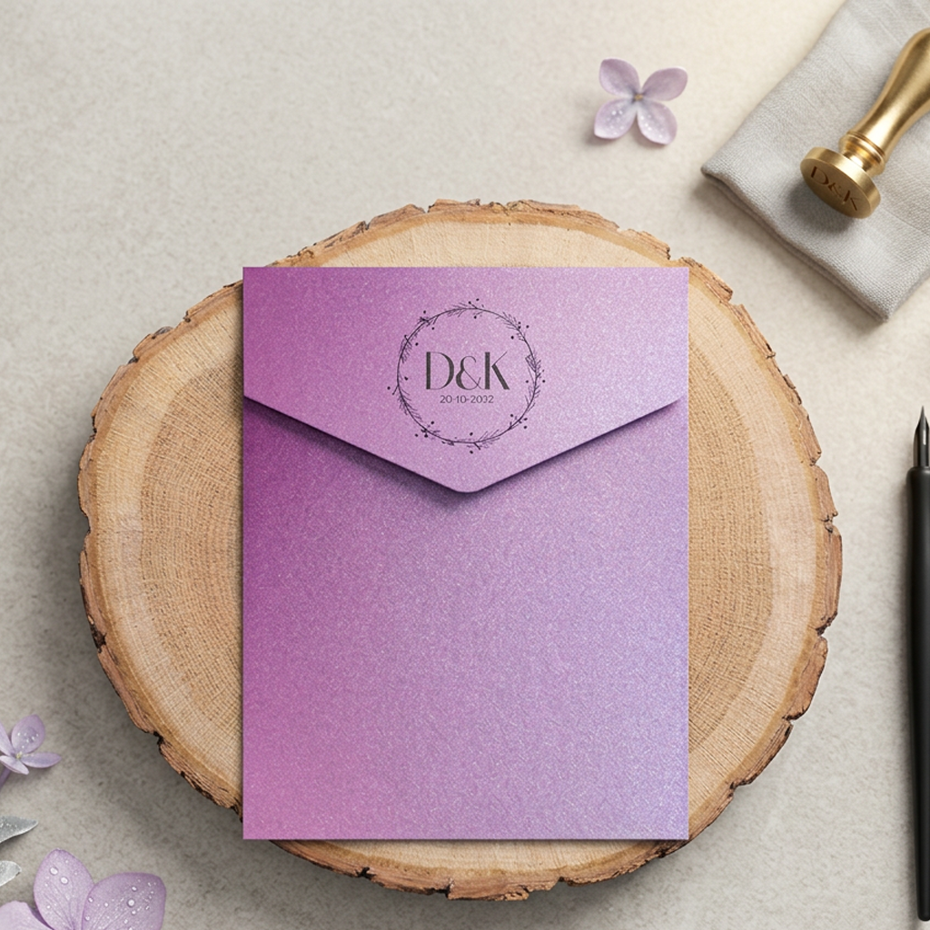 Envelope Printing | Colored Ink Print | Thick Shimmer Cardstock (A3 - 5.25 x 7.125 in)