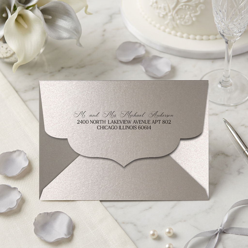 Envelope Printing | Colored Ink Print | Thick Shimmer Cardstock (B1 - 3.625 x 5.125 in)