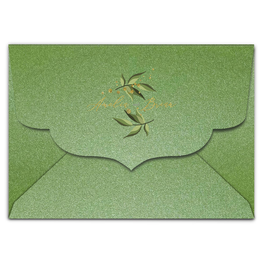 Envelope Printing | Colored Ink Print | Thick Shimmer Cardstock (B2 - 5.75 x 4.5 in)