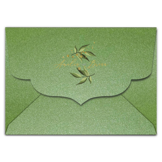 Envelope Printing | Colored Ink Print | Thick Shimmer Cardstock (B2 - 5.75 x 4.5 in)