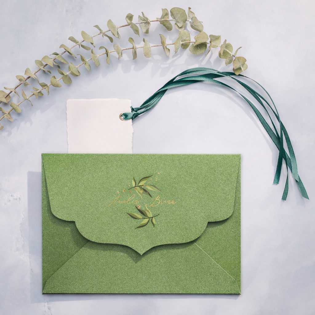 Envelope Printing | Colored Ink Print | Thick Shimmer Cardstock (B2 - 5.75 x 4.5 in)