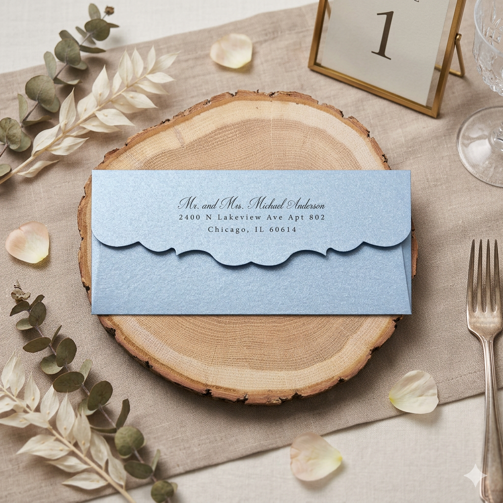 Envelope Printing | Colored Ink Print | Thick Shimmer Cardstock (B5 - 3 x 6.5 in)