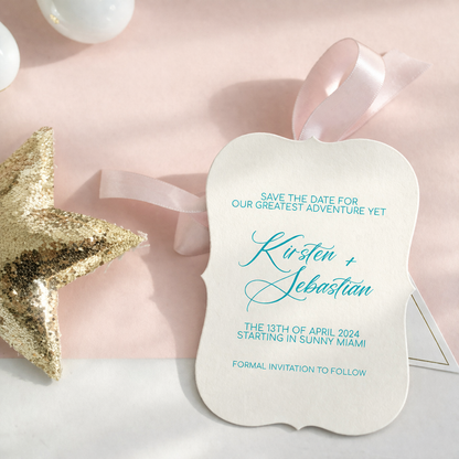 Personalized Wedding Cards | Fully Custom Print | Signature Bracket Shape