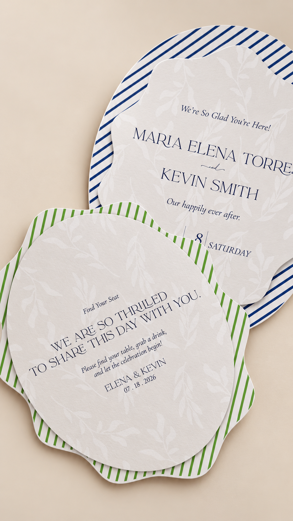 Complete Botanical Wedding Stationery PNG Template Bundle for Cricut | Print Then Cut Invitation, Signs, Menu, Place Cards & More - Diana Collection