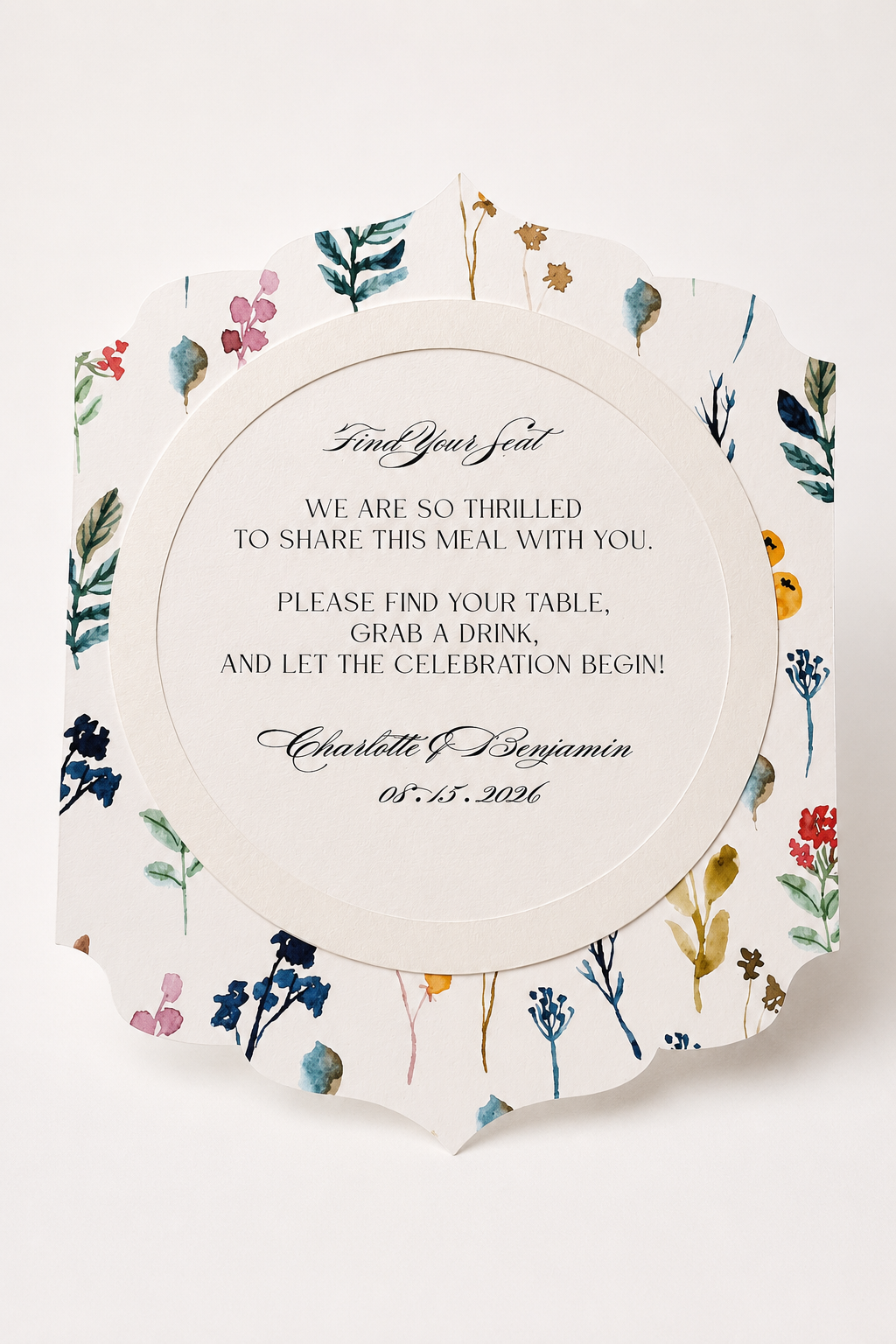 Watercolor Floral Wedding Stationery Bundle | Print-and-Cut PNG Templates | Complete DIY Wedding Suite - Cassandra Collection