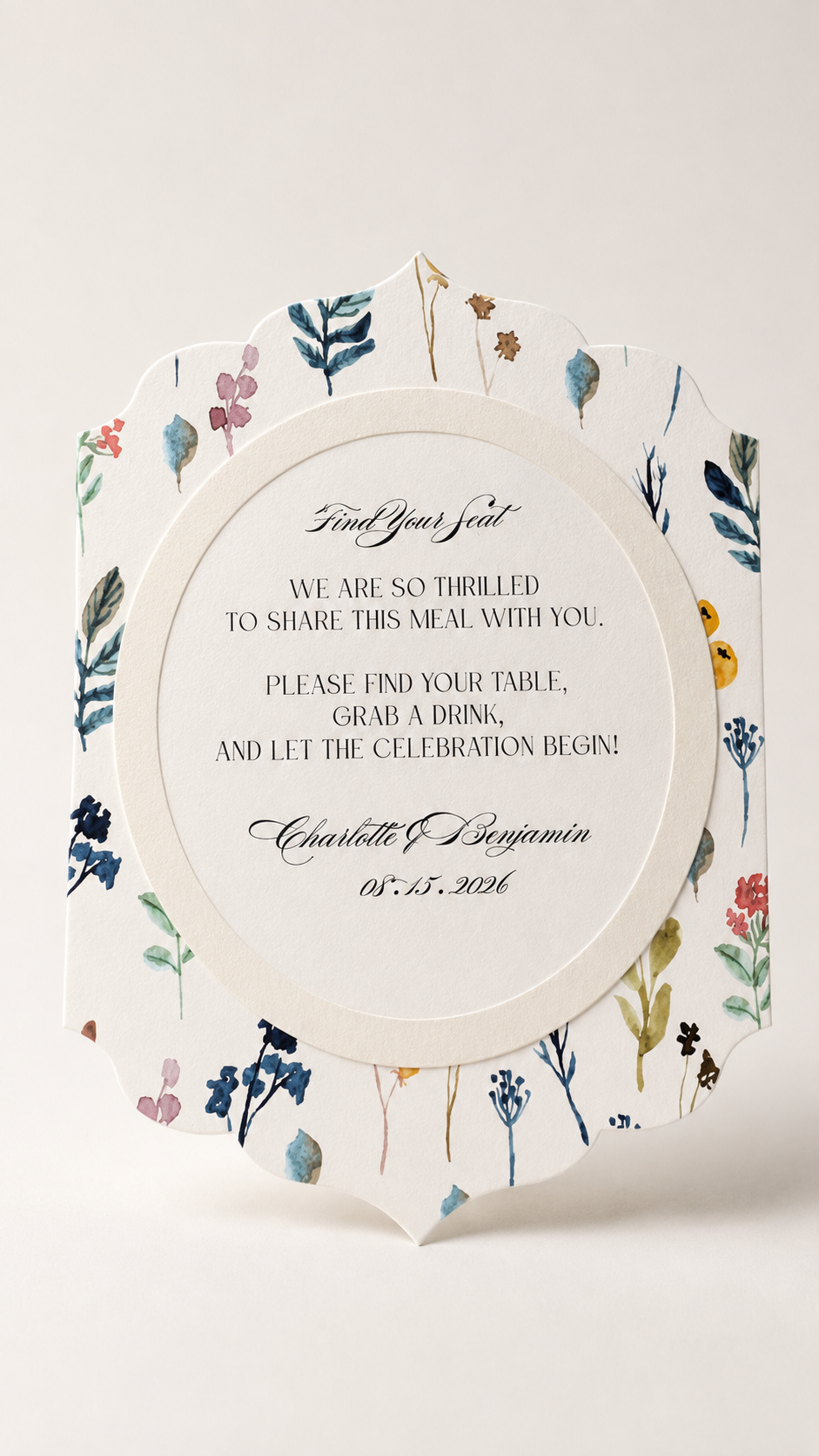 Watercolor Floral Wedding Stationery Bundle | Print-and-Cut PNG Templates | Complete DIY Wedding Suite - Cassandra Collection