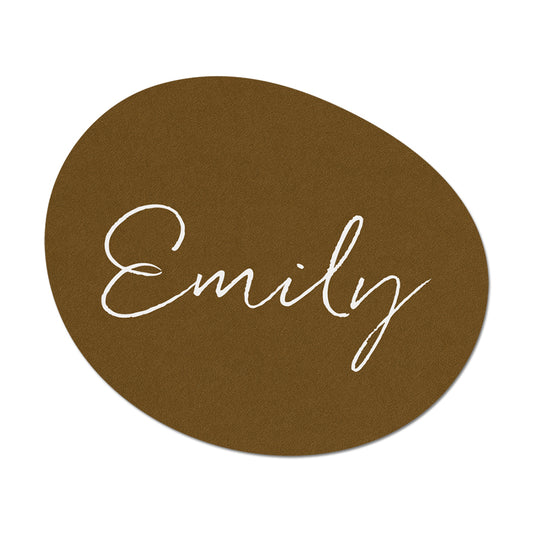 Personalized Wedding Place Cards | Fully Custom White Ink Print | Signature Shape 5