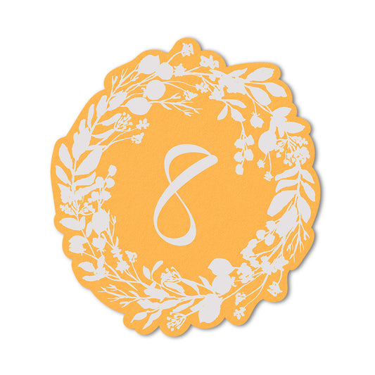 White Ink Print | Signature Design | Semi Custom Table Numbers - Design 6