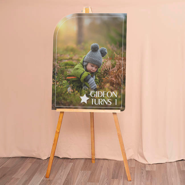 Large Freestanding Photo Board - Vintage Half Arch