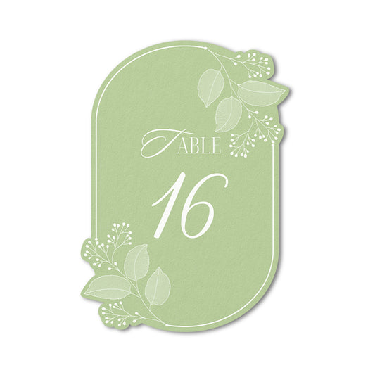 White Ink Print | Signature Design | Semi Custom Table Numbers - Design 7