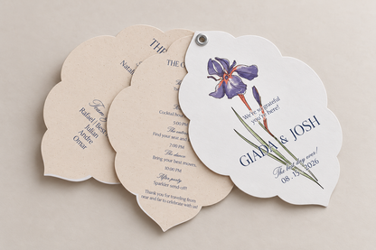 Multi Layer Wedding Program PNG Templates | Botanical Print and Cut Wedding Program Set - Keisha Collection