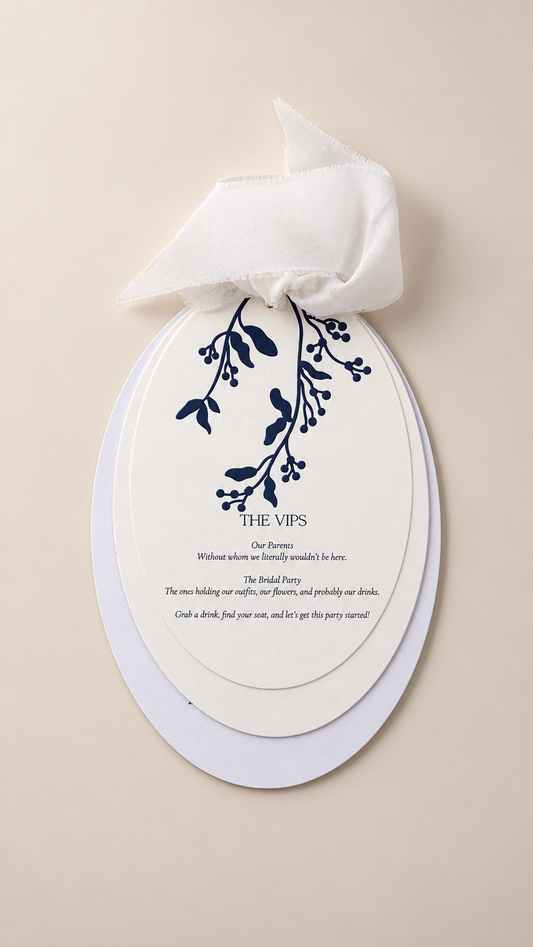 Nested Wedding Program PNG Templates | 3-Piece Layered Print Then Cut Ceremony Program - Diana Collection