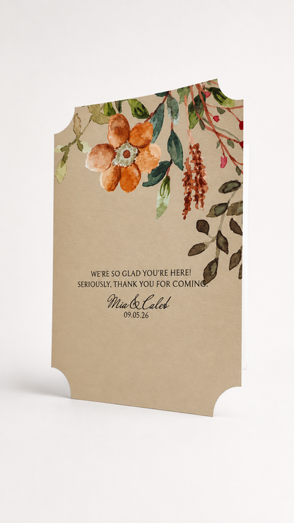 Wedding Print-and-Cut PNG Template Bundle | Floral DIY Invitation & Wedding Stationery Suite - Blythe Collection