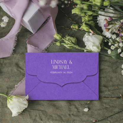 Envelope Printing | White Ink Print | Thick Matte Cardstock (B3 - 5.5 x 7.5 in)