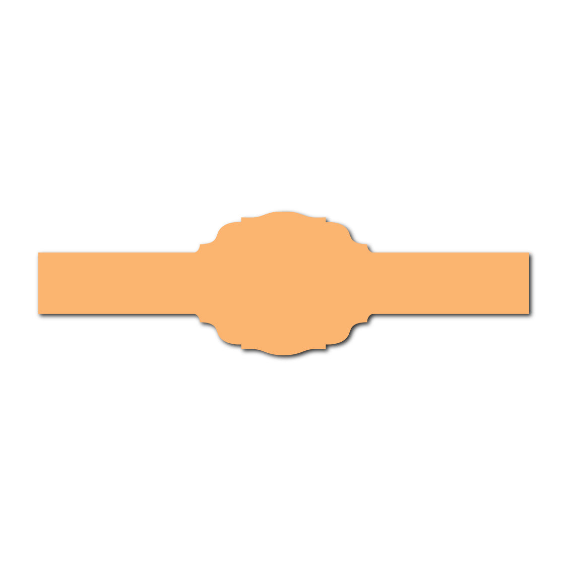 Portrait Wedding Invitation Belly Band SVG Template | Classic - Shape 7