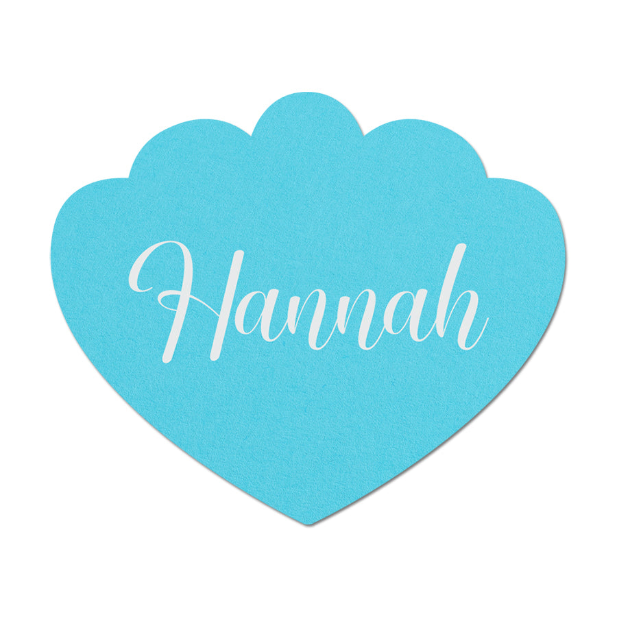 Personalized Wedding Place Cards | Fully Custom White Ink Print | Signature Shape 7