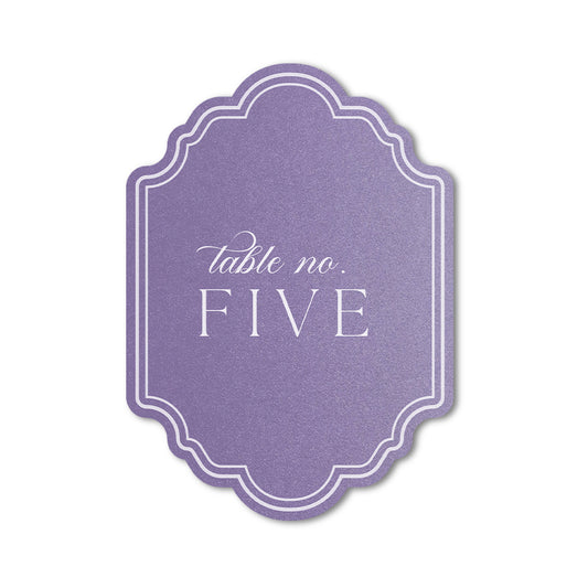 White Ink Print | Signature Design | Semi Custom Table Numbers - Design 8