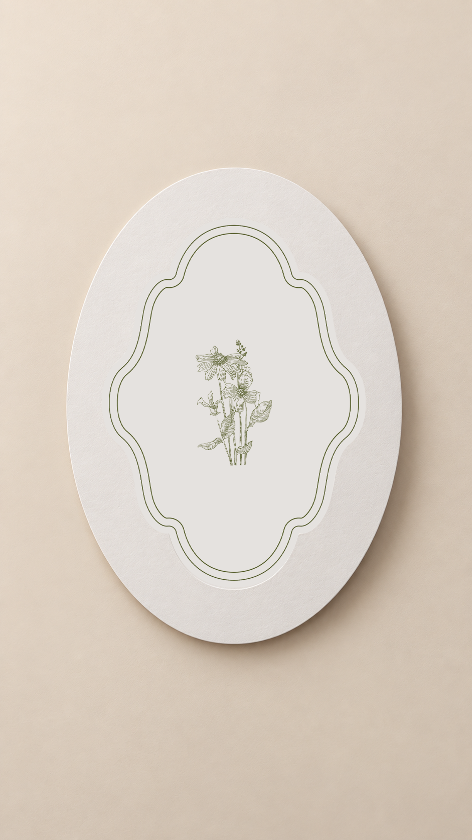 3-Piece Layered Wedding Menu PNG Templates | Oval & Shaped Dinner Menu Template Set - Arabella Collection
