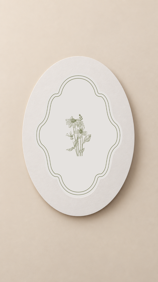3-Piece Layered Wedding Menu PNG Templates | Oval & Shaped Dinner Menu Template Set - Arabella Collection