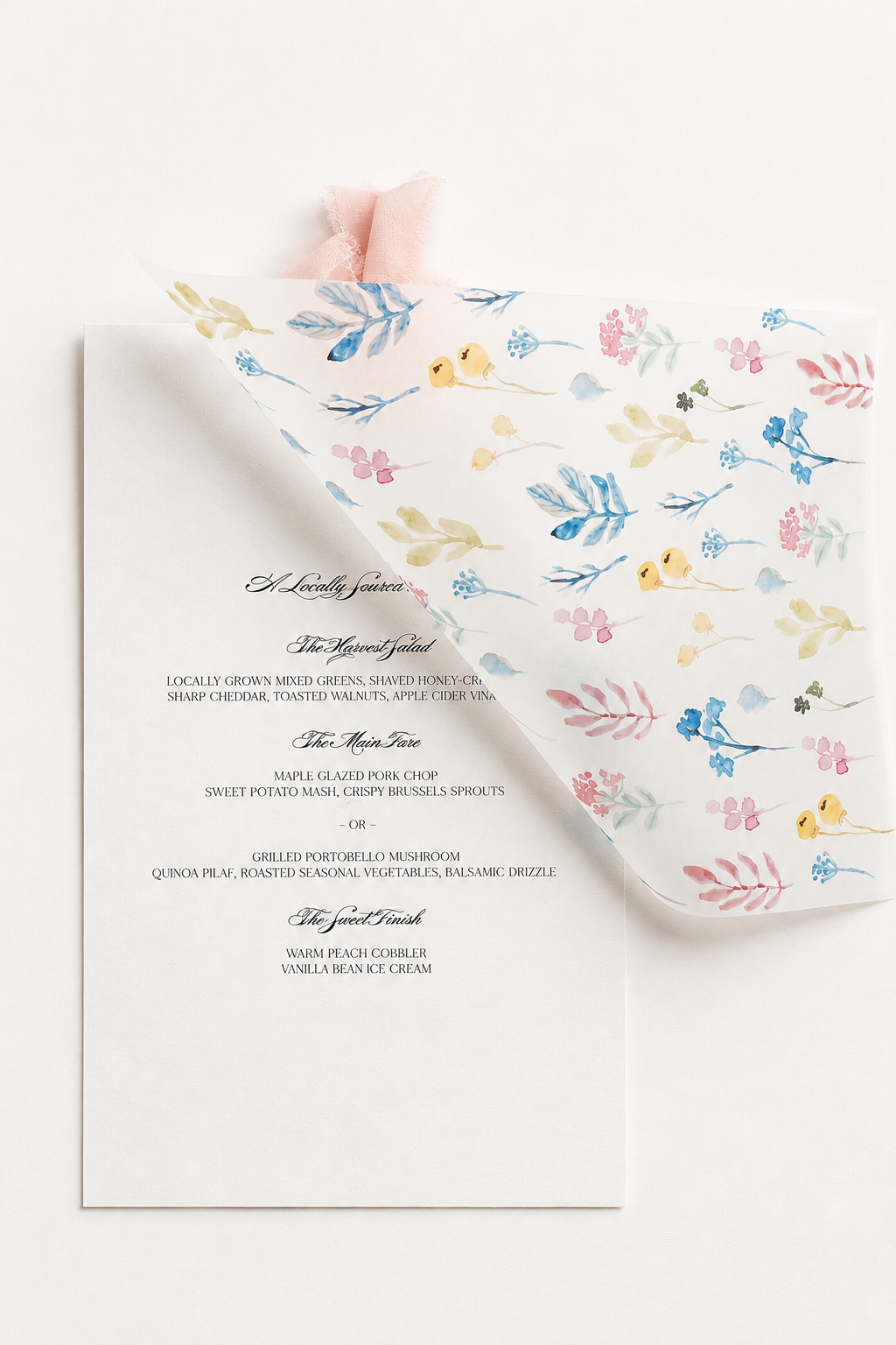 Watercolor Floral Wedding Stationery Bundle | Print-and-Cut PNG Templates | Complete DIY Wedding Suite - Cassandra Collection